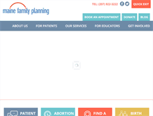 Tablet Screenshot of mainefamilyplanning.org